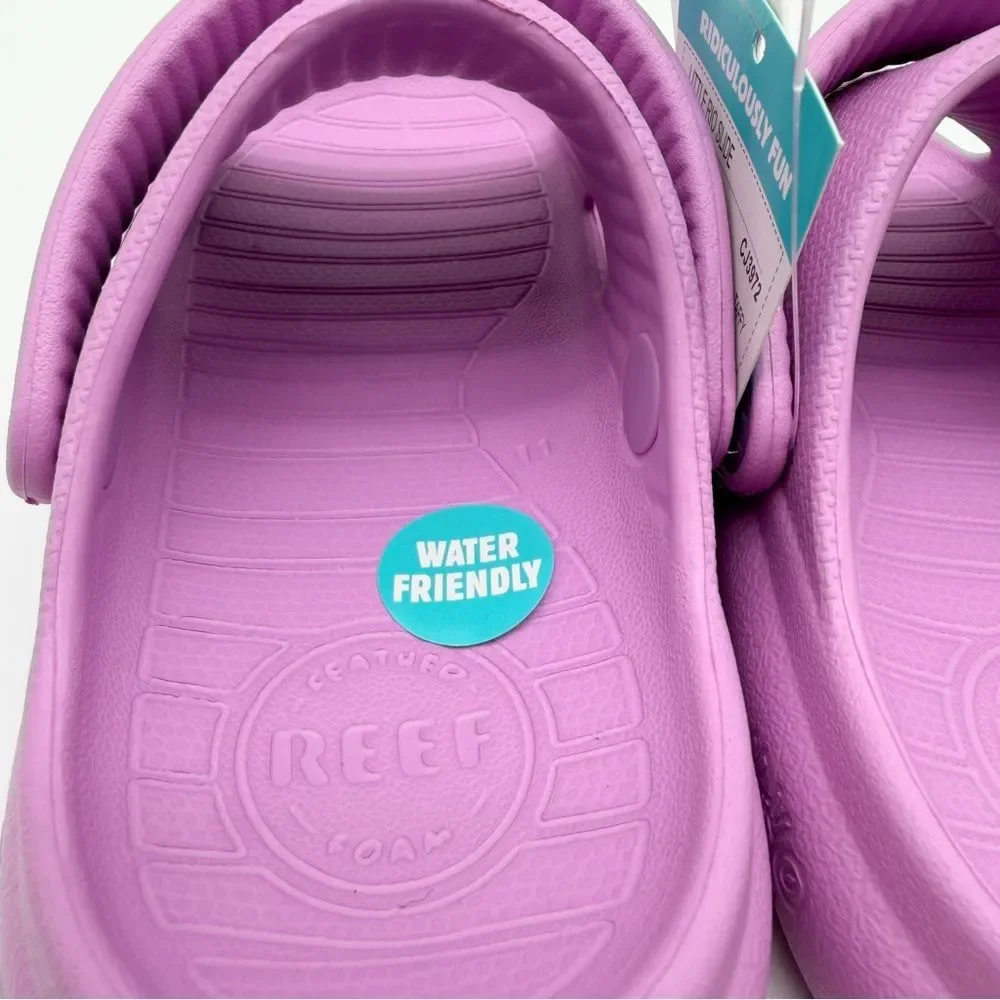 Reef Little Rio Slide Sandals Waterproof Lightweight Strap Purple Youth 11 NEW